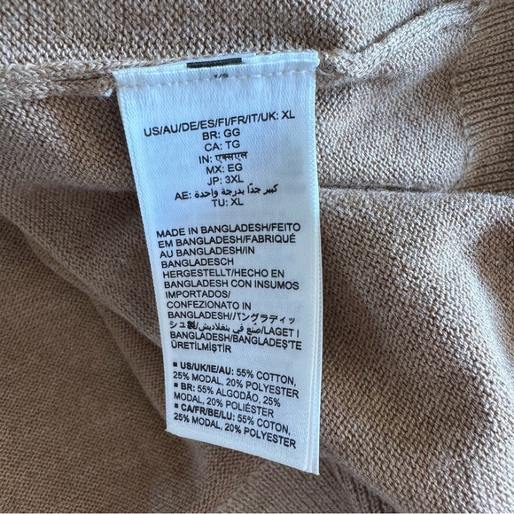 Amazon Essentials Long-Sleeve V-Neck Sweater - Camel Heather Tan - NWT - XL - Picture 5 of 6